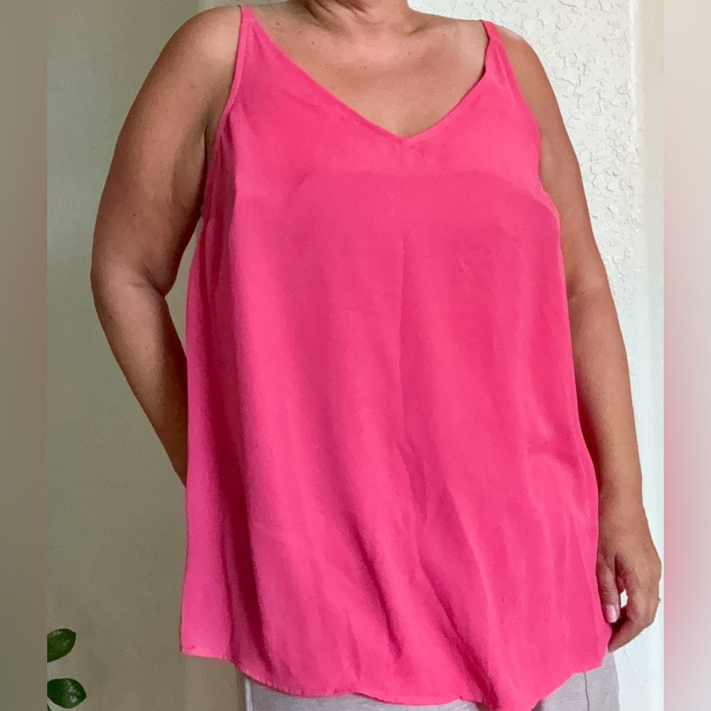 Torrid Bright Pink Chiffon Camisole Top